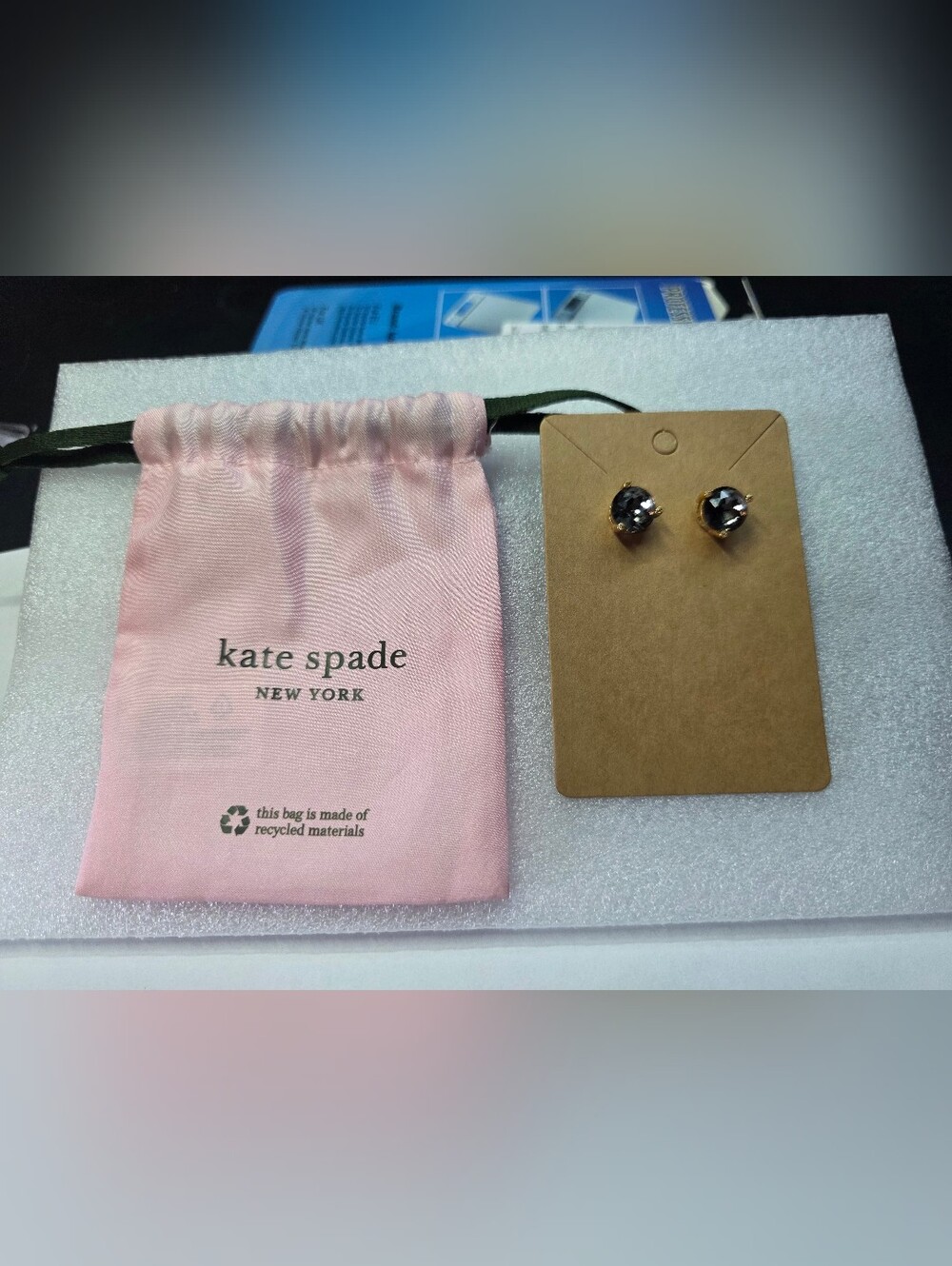 Kate Spade Grey And Gold Gumdrops Studs